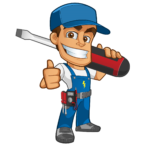 repairman, cartoon, fictional character, smiling, blue cap, large screwdriver, construction tool, male, cartoon character, work tool, thumbs up, animated, tool, mature adult, screw, floor, repair service, safety helmet, workwear